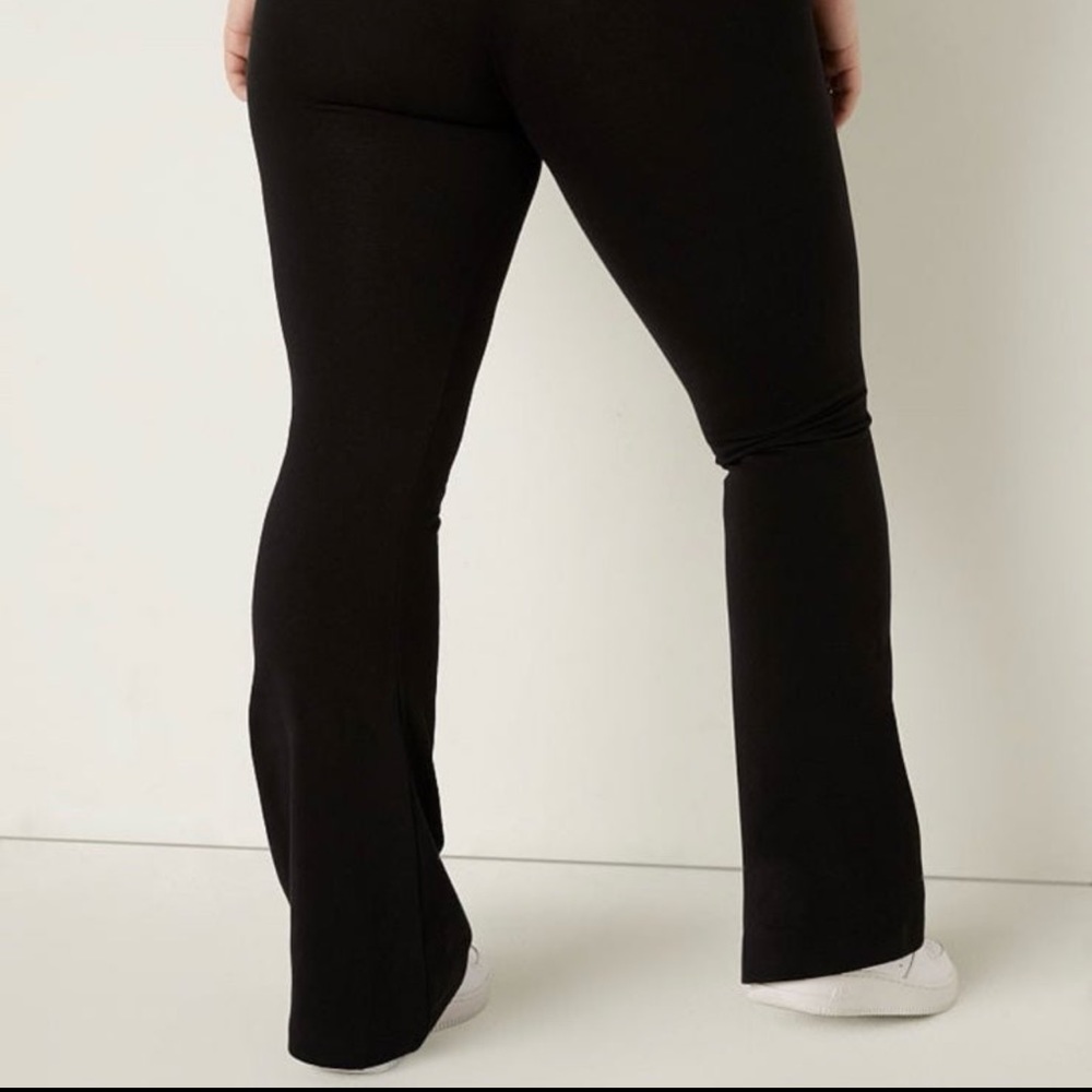 PINK VS FLARE COTTON LEGGINGS - Picture 2 of 5